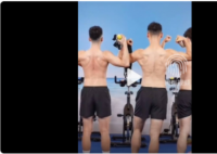 椰树推出猛男直播销售额不到1千  这样直播很奇怪有点擦边