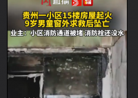 房屋起火9岁男童窗外求救后坠亡 如果消防管道有水，他或许能活下来