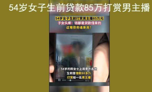 女子生前贷款打赏 给女儿留百万债务 与主播协商退款但却被拒