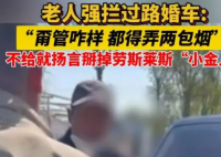 男子拦劳斯莱斯不给喜烟就掰车标 网友们纷纷表示这就是拦路抢劫