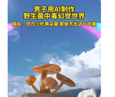 网友用AI还原吃菌子中毒后的世界 这个画面让人印象深刻