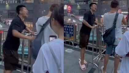 两男子因吃米线站街头吵架 究竟是怎么回事？
